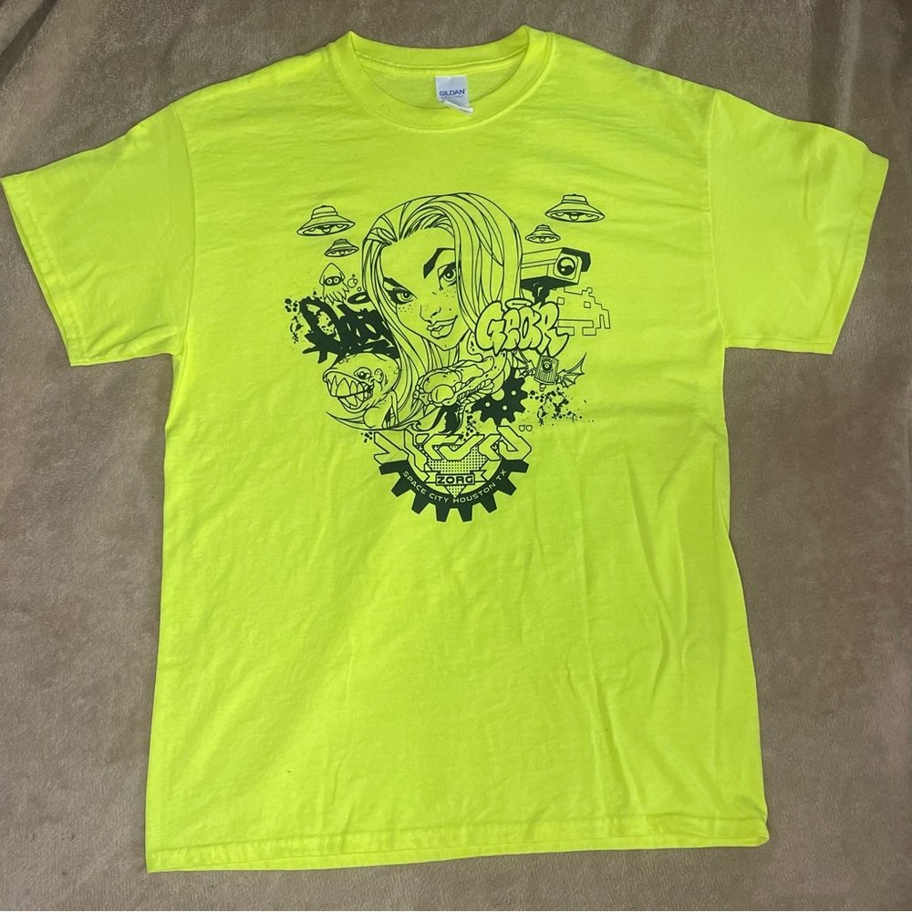Graffiti graphic Neon Green T-Shirt